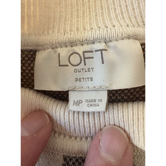 LOFT Petite Plaid Sweater Vest Retro 70s Style Lightweight Cotton Knit - Picture 2 of 7